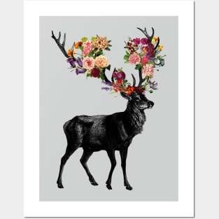 Spring Itself Deer Floral Mother's Day by Tobe Fonseca Posters and Art